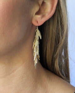 Shimmer Feather Earrings