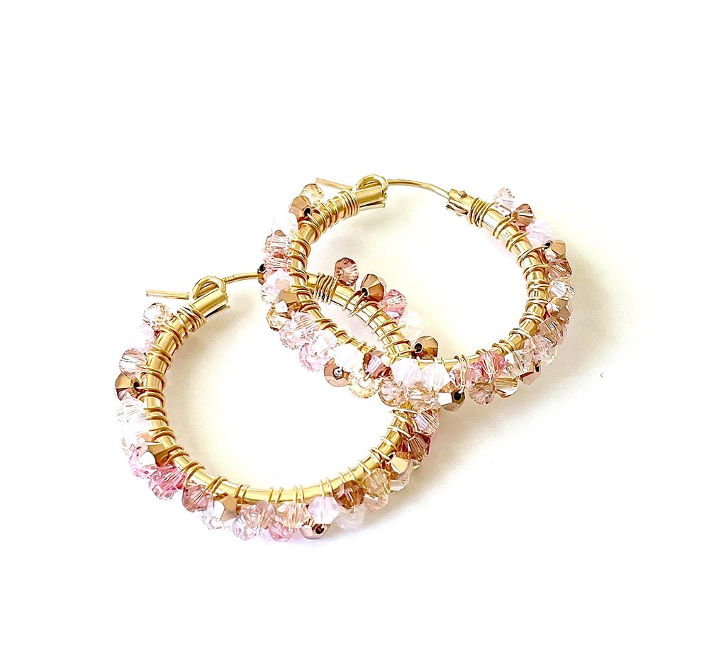 Crystal Cluster Hoops