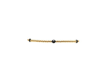 Load image into Gallery viewer, 2mm Yellow Gold Filled Bracelet with Spinel Disc Pattern
