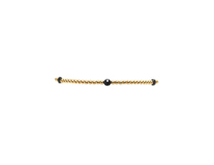 2mm Yellow Gold Filled Bracelet with Spinel Disc Pattern