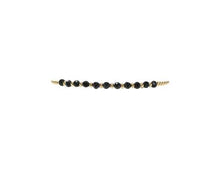 Load image into Gallery viewer, 2mm Yellow Gold Filled Bracelet with Black Spinel Pattern
