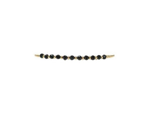 2mm Yellow Gold Filled Bracelet with Black Spinel Pattern