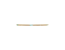 Load image into Gallery viewer, 2mm Yellow Gold Filled Bracelet with Amazonite Pattern
