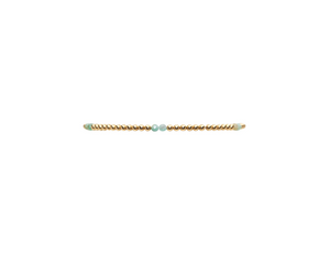 2mm Yellow Gold Filled Bracelet with Amazonite Pattern
