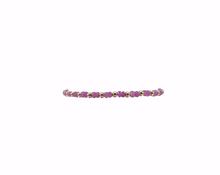 Load image into Gallery viewer, 3mm Yellow Gold Filled Bracelet with Pink Sapphire Gold Pattern
