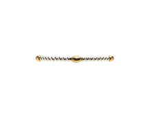 Load image into Gallery viewer, 3mm Sterling Silver Filled Bracelet with Yellow Gold Orzo Pattern
