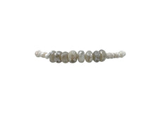 Load image into Gallery viewer, 3mm Yellow Gold Filled Bracelet with Milky Agate and Champagne Moonstone Mix
