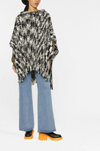 Load image into Gallery viewer, Zig Zag Hooded Wool Poncho
