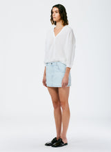 Load image into Gallery viewer, Bleached Denim Mini Skirt
