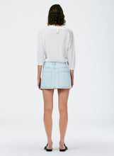 Load image into Gallery viewer, Bleached Denim Mini Skirt
