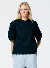Load image into Gallery viewer, Mila Stretch Satin Easy Crew Neck Top
