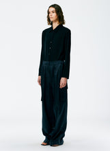 Load image into Gallery viewer, Shiny Nylon Pleated Stella Cargo Pant
