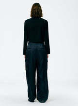Load image into Gallery viewer, Shiny Nylon Pleated Stella Cargo Pant
