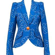 Load image into Gallery viewer, Pouf Sleeve One Button Blazer
