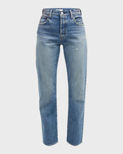Load image into Gallery viewer, MV Ridgemont High Rise Distressed Straight Ankle Jeans
